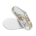 thumbnail image 3 of KLL Lovely Bear Pattern Adult Unisex Cozy Slippers,Fuzzy Slip-on Slippers TPR Sole Slippers Comfort Plush Home Footwear for Indoor & Outdoor-13, 3 of 7