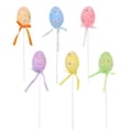 thumbnail image 2 of Ympkerial Easter Glitter Egg Picks Set of 6 for Floral Arrangements Colorful Egg on Stick Artificial Twig Branches Spring Cake Decor Toppers, 2 of 9