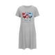 thumbnail image 5 of Camisón corto de talla grande para mujer, camisón de manga corta con estampado de pecho a la moda, camisón para mujer, 5 of 7