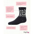 thumbnail image 3 of MeMoi Starry Night Jeweled Girls Combed Cotton Crew Socks - Girls - Female, 4, Black, 3 of 7