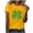 Yellow, variant on LIaqionyy Womens Summer Short Sleeve Tops Printed T Shirts Casual Loose Basic Graphic Tees Fashion Clothes