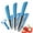 Blue, variant on Black Ceramic Knives Sharp 5-inch Utility Knife 4-inch and 3-inch Fruit Paring Knife,Kitchen Knife for Cutting Boneless Meats, Sashimi, Fruits and Vegetables