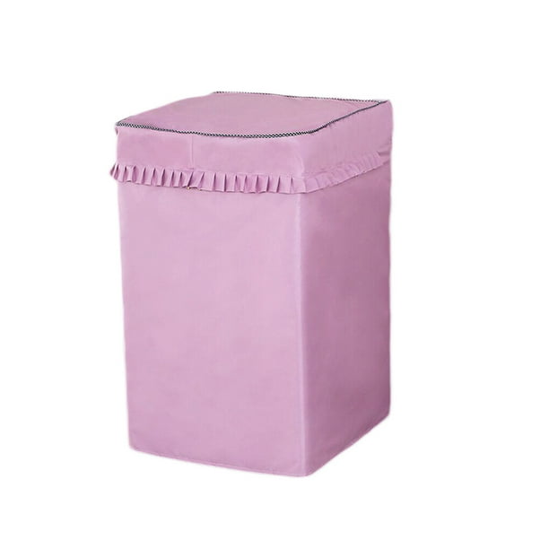 Billuyoard Cubierta para lavadora, secadora de ropa, lavadora automática, protector solar, impermeable, a prueba de polvo, accesorios de tela Suministros de limpieza para el hogar Rosado S
