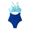 thumbnail image 3 of Ohufall One Piece Bathing Suit for Women One Piece Swimsuits Tummy Control High Cut Bathing Suit Sexy V Neck Criss Cross Monikini, 3 of 6