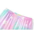 thumbnail image 6 of Beezizac Girls Pajama Multicolor & Stars Satin Silky Long Sleeve and Pants Sets 2-Piece Winter Comfy Outfits Size 10, 6 of 7