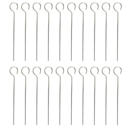 50pcs Stainless Steel Skewers for Barbecue Needle Grilling Sticks and Barbecue Supplies