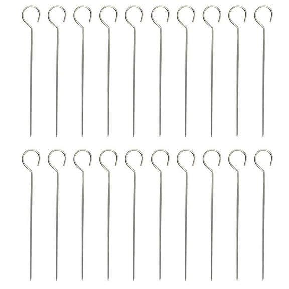 50pcs Stainless Steel Skewers for Barbecue Needle Grilling Sticks and Barbecue Supplies