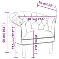 thumbnail image 4 of vidaXL Tub Chair Silver Faux Leather, 4 of 5