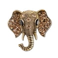 thumbnail image 2 of Ayyufe Shining Rhinestones Elephant Head Brooch Pin Garment Hat Collar Badge, 2 of 7