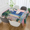 thumbnail image 2 of Yayeee Tablecloths 60" x 90" Rectangle Wrinkle Resistant Party Table Cover, Colorful Seaside, 2 of 8
