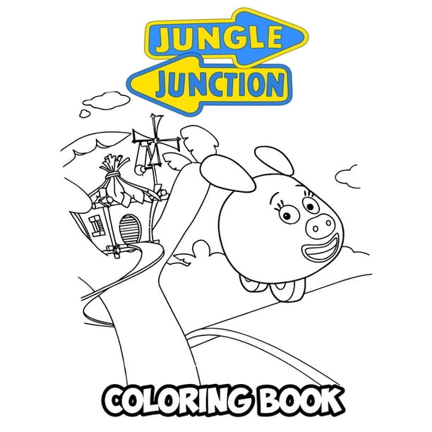 Jungle Junction Coloring Book: Coloring Book for Kids and Adults