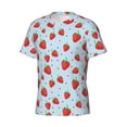 thumbnail image 5 of Vsdgher Strawberry Print Men's Dry Fit Mesh Athletic Shirts Moisture Wicking Tennis T-Shirt Tops, 5 of 9