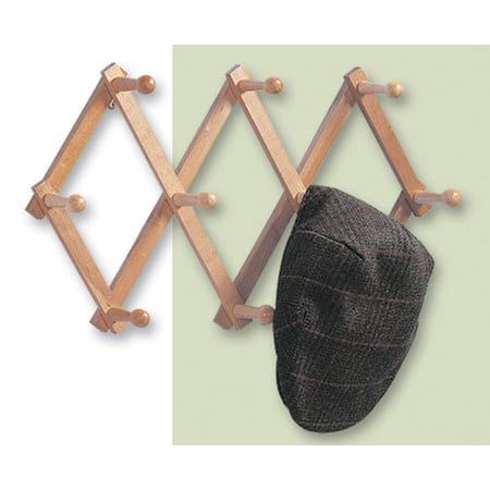 - Expanding PEG Rack 10 Hooks Hardwood Multi-purpose Vertical or Horizontal Wall Mount (up to 30