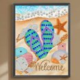 thumbnail image 1 of Cuadros Decorativos Kit de pintura de diamante de taladro en forma especial parcial de bricolaje 5D Zapatilla de playa (YXC693) Wdftyju embutido en tela, 1 of 9