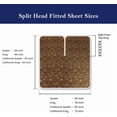 thumbnail image 2 of California King Size 34" Split Top Flex Head 4-PCs Sheet Set Fits 7-12" Deep Pocket, 500-TC Egyptian Cotton (Leopard Print), 2 of 6