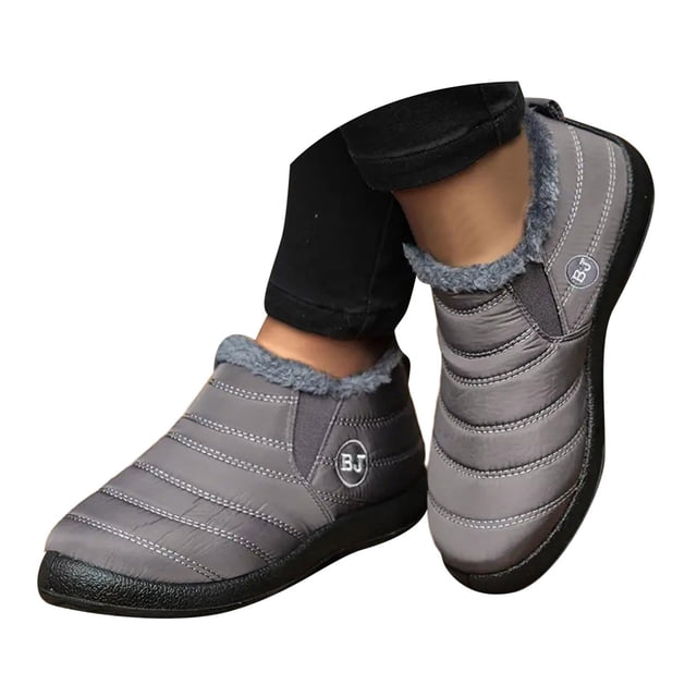 Bottes de Neige Leozcaa pour Femmes, Bottines d'Hiver Chaudes Doublées, Imperméables, Bottillons d'Extérieur, Chaussures Confortables
