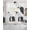 Gray-2, variant on Cows Showering Swag Valances for Windows, Small Curtains Drapes, Modern Abstract Art Funny Animals Kitchen Window Curtains Over Sink Rod Pocket Window Treatment Valance for Bedroom/Bathroom 56"x36"