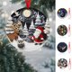 thumbnail image 1 of onlyliua ¡ Ofertas Del Día Liquidación Prime! Adornos Navideños de Filigrana Plana con Apariencia de Adornos Navideños Sin Textura Adornos Navideños Redondos con Patrón de Muñeco de Nieve y Ángel par, 1 of 7
