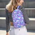 thumbnail image 5 of Disketp Blue Skull Daisy Mochila de Lona Estampada, Mochila Escolar de Viaje Ligera para Estudiantes y Portátil-Medium, 5 of 5