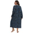 thumbnail image 6 of Womens Plus Size Nightgowns Long Sleeve Pajamas Sleepdress, Floral Casual Nightshirt Lace Collar Loungewear Vintage Sleepwear, Comfy Pj Sleepshirt Nightdress for Women,XL-4XL, 6 of 6