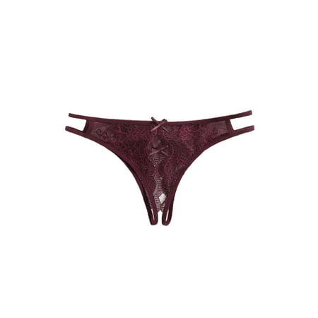 

Women Plain Thongs & V-Strings Red Violet Sexy Lingerie S