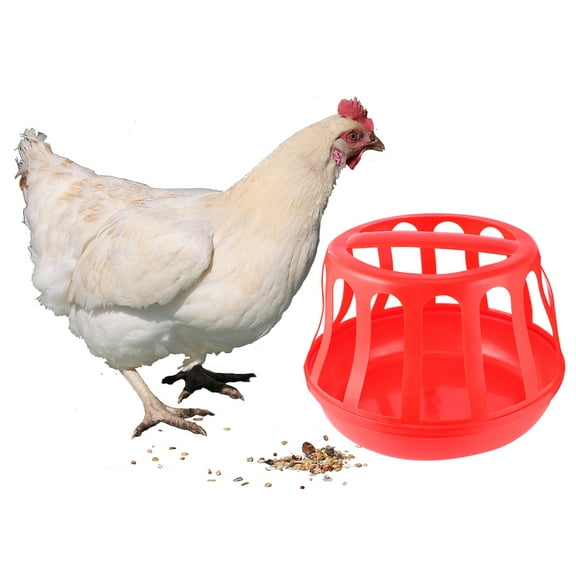 Poultry Chicken Feeder Plastic Trough Barrel Feeding Breeding Supplies