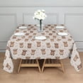 thumbnail image 3 of Beige Highland Cow Dot Pattern Square Tablecloth,Waterproof Square Table Cover,Wipeable Spillproof Washable Table Cover for Home Kitchen Party Decor 60"x60"(152x152cm), 3 of 6