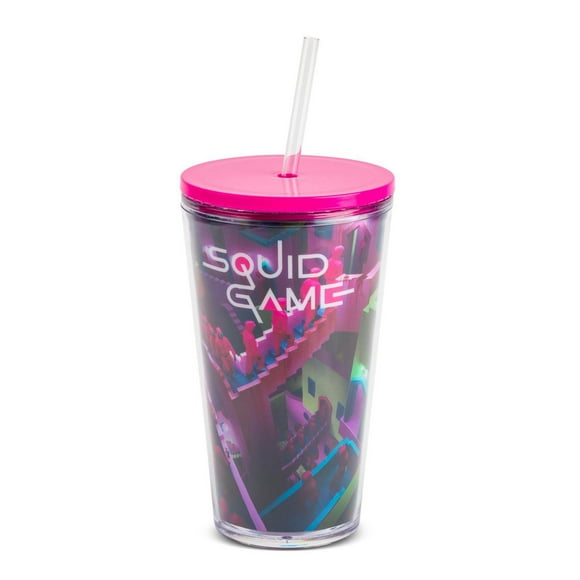 Squid Games Double Walled Drinking Tumbler, 16 fl oz, Tumbler 16 ounces