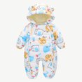 thumbnail image 2 of BJUTIR Boys Snowsuit Romper Outerwear Boy Ear Baby Bear Snowsuit Jumpsuit Zipper Winter Girl Hooded Coat Jacket Boys Coat&Jacket, 2 of 3