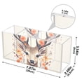 thumbnail image 3 of Deer Head Flowers Pencil Pen Cosmetic Holder Cup Makeup Brush Holder Desk Accessories Holder Acrylic Organizer for Office School Home, 3 of 7