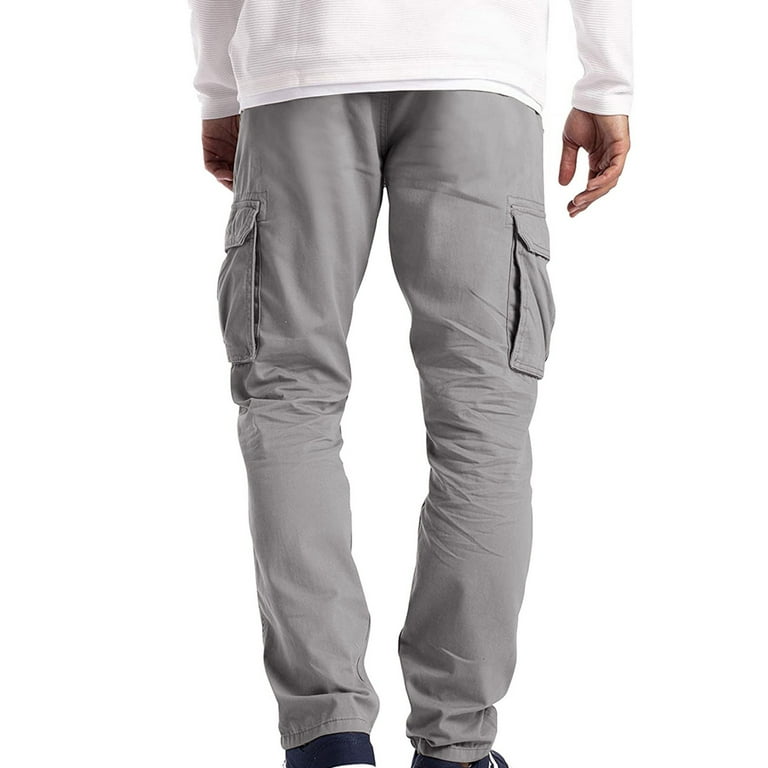 Grey Cargo Pants For Men Men's Four Seasons Street Casual Grey Cargo Pants For Men Men's Four Seasons Street Casual