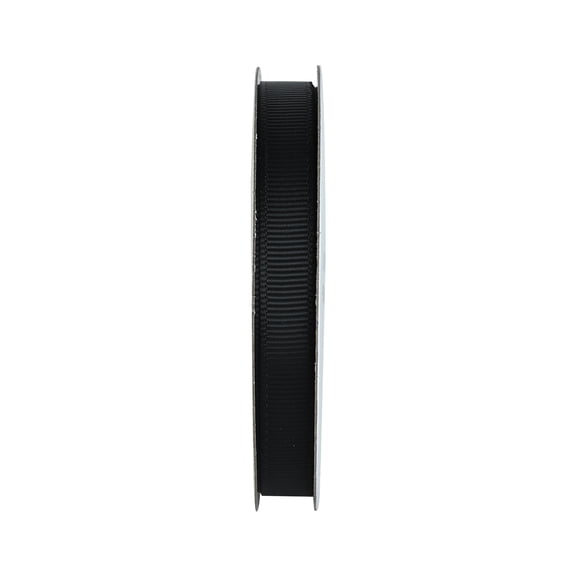 Gwen Studios 3/8" Black Grosgrain Ribbon, 7 yards