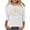 White, variant on Pxxlle Happy Easter Shirt for Womens Cute Bunny Rabbit Graphic Tshirt Loose Fit 3/4 Sleeve Holiday Shirts Round Neck Tunic Tops XL