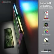 Monster LED Duo Monitor Light Bars with Smart Color Control & Razer Chroma Integration, for Christmas, Halloween, Party, Gameday and More