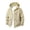 Khaki, variant on Men's Windproof Jacket Hooded Outdoor Coat Sun Protection Drawstring Jacket Lightweight Shell with Pockets 100% Nylon Solid Color for Daily Wear, Khaki