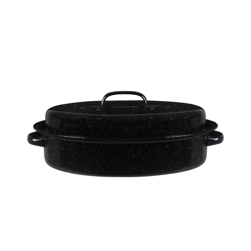 Wellgro ® Oval Roaster with Lid Ceramic Coating 3,9 L Braising Frying Pan New 