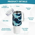 thumbnail image 4 of SKYSONIC 40oz Cartoon Dinosaur Pattern Tumbler With Lid And Straw Travel Coffee Mug Stainless Steel Insulated Thermal Tumblers Cup, 4 of 7