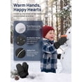 thumbnail image 4 of Deago Kids Winter Gloves - Snow & Ski Waterproof Thermal Insulated Gloves for Boys Girls Toddler Children for Cold Weather (Black), 4 of 8