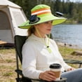 thumbnail image 5 of 1 Set Solar Fan Hard Hat Sun Shade, 2026 Outdoor Fishing Hat Sun Visor for Men Women, Construction Work Accessories Full Brim Mesh Sunshade with Reflective Strip, 5 of 6