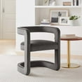 thumbnail image 2 of Winslow Barrel Performance Velvet Dining Chair in Storm Gray, 2 of 10
