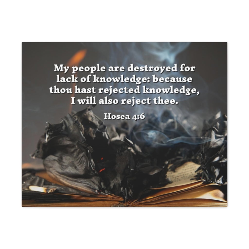 Scripture Walls My People Hosea 46 Bible Verse Canvas Christian Wall Art Ready to Hang Unframed