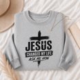 thumbnail image 4 of Jollimate Jesus Changed My Life Sweatshirt, Women's Jesus Crew, Religious Gift For Her, Faith Gift, 4 of 6
