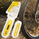 thumbnail image 4 of Montaje en pared para bicicleta Fácil de instalar Portabicicletas de pared plegable resistente para bicicleta de montaña Amarillo blanco Sharpla Portabicicletas de pared, 4 of 8