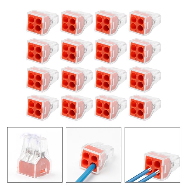 WEUVEB 30Ud Terminal Para Cable Rojo Con Aislamiento Y Orificios Para Uso En Hogar