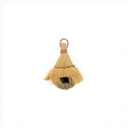 Large Hanging Natural Finch Nest/Hut 9" x 11.8"-Material:Wicker/Sea Grass