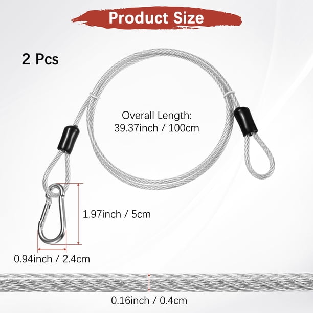 Sonew Câble de verrouillage de verrouillage en acier inoxydable de 1 m - Cadenas de sécurité réglable - Câble Loto pour étiquetage - Pour alimentation chimique industrielle Sonew Câble de verrouillage de verrouillage en acier inoxydable de 1 m - Cadenas de sécurité réglable - Câble Loto pour étiquetage - Pour alimentation chimique industrielle