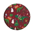thumbnail image 2 of Bingfone Dinosaur Christmas Happy New Year Spare Tire Cover Weatherproof Universal Wheel Protectors For Rv Camper Travel Trailer Suv Truck 14 Inch, 2 of 9