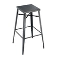 thumbnail image 2 of Furniture of America Merin Square Backless Dining Room 30" Bar Stools, Gun Metal (Set of 2), 2 of 5