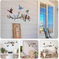 thumbnail image 2 of Metal Birds Wall Decor 1 Set Metal Bird Wall Art Bird on the Branch Wall Decor Leaves with Birds for Home Balcony Outdoor Garden Yard Decor Birds on B, 2 of 4