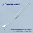 thumbnail image 3 of HWZWT Silver 12" Teardrop Bar Spoon Cocktail Muddle, 3 of 4